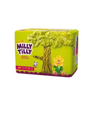 MiLLY TiLLY Milly Tilly Дневные подгузники для детей   Макси 4  (7-18кг)  18шт.
