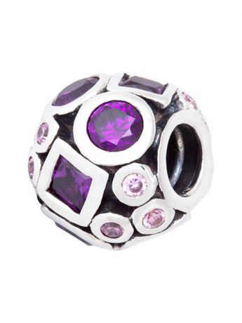 Sun&Moon Charm Шар с камнями фиолетовый