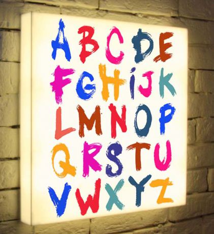 BoxPop "Лайтбокс для детской ""Alphabet"" BoxPop 45x45-004"