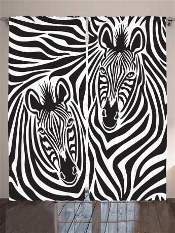 Magic Lady Фотошторы "Две зебры", 290*265 см
