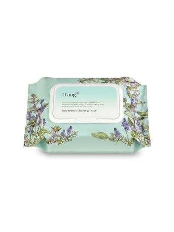 Llang Очищающие тканевые салфетки "Daily Refresh Cleansing Tissue", 352гр/60 шт.