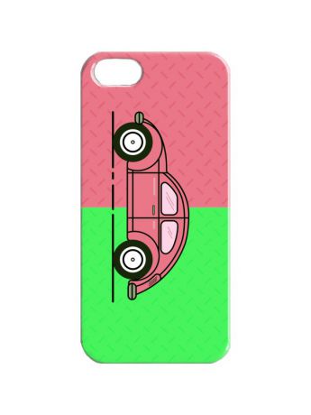 Chocopony Чехол для iPhone 5/5s "Кораллово-зеленый жук" Арт. IP5-288