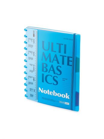 Альт Бизнес-блокнот  с пластиковой линейкой  а4, 80 л. гр."ultimate basics", разделители, синий