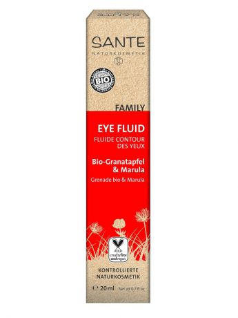 Sante Naturkosmetik Sante Family Флюид для кожи вокруг глаз с Био-Гранатом и Марулой