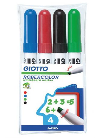 FILA Giotto robecolor whiteboard giant набор маркеров для белой доски 4шт в бл.