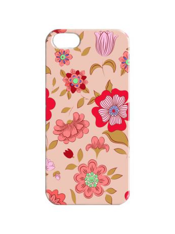 Chocopony Чехол для iPhone 5/5s "Цветочный принт на розовом"