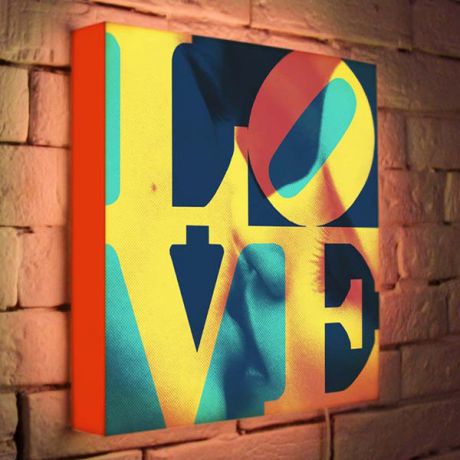 BoxPop "Лайтбокс для гостиной или спальни ""Love"" BoxPop 35x35-041"