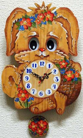 Бризоль Настенные интерьерные часы с маятником детские Бризоль 05-00 Собачка