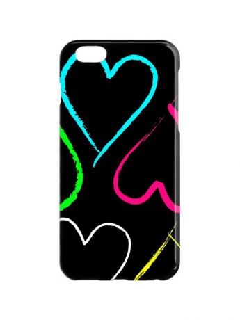 Chocopony Чехол для iPhone 6Plus "Сердца на черном" Арт. 6Plus-291