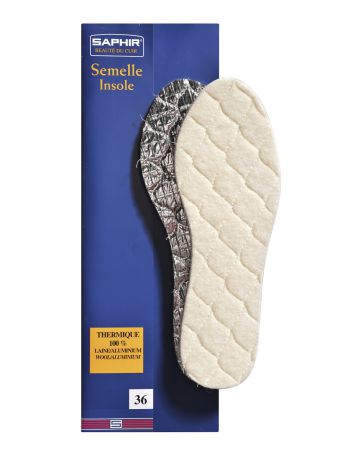 Saphir Зимние стельки из натуральной шерсти на пенолатексной основе с алюминиевой фольгой