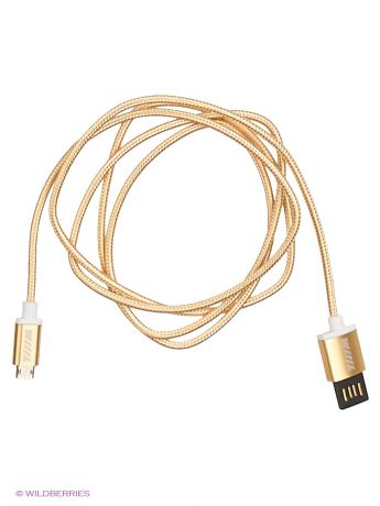 WIIIX Кабель-переходник двухсторонний микро-USB золотой (CB900-UMU-10GD-ds) WIIIX 1м