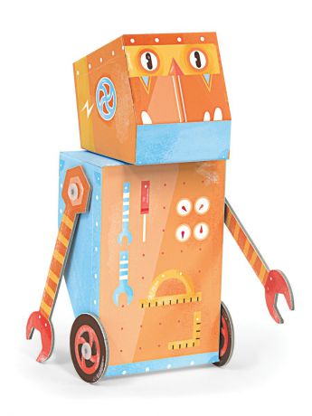 Krooom Игрушки из картона Krooom от 3 лет: модель Fold My Робот строитель