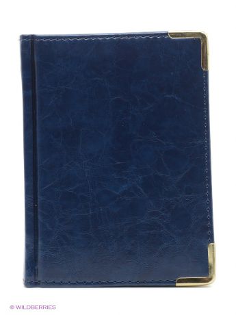 Канц-Эксмо Ежедневник недатированный из искусственной кожи А6, 152л. Nappa синий.
