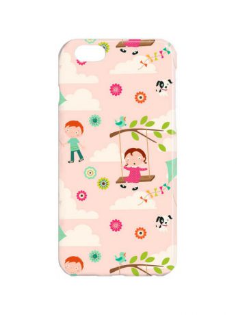 Chocopony Чехол для iPhone 6Plus "Дети на розовом" Арт. 6Plus-044