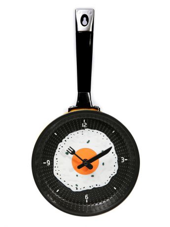 Mitya Veselkov Часы настенные Сковорода с яичницей желтая (18,5 см)