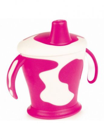 Canpol babies Чашка-непроливайка с ручками, 250 мл. Little cow 9+, цвет: фиолетовый