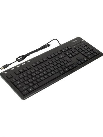 a4tech Клавиатура A4 KD-126-1 черный USB slim Multimedia LED