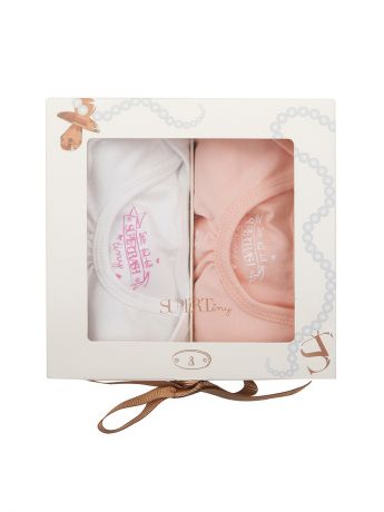SUPERTRASH Подарочный комплект для новорожденных, Robi Set, цвет белый/персиковый (White/Feathered)
