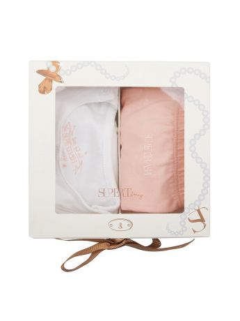 SUPERTRASH Подарочный комплект для новорожденных, Lula Set, цвет белый/персиковый (White/Feathered)