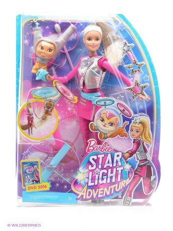 Barbie Игровой набор "Звездные приключения" - Барби с летающим котом Попкорн