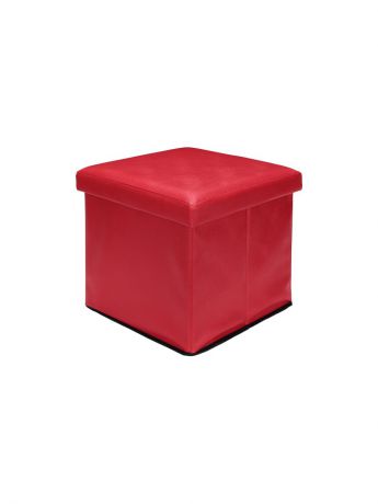EL CASA Пуф складной с ящиком для хранения "Красный"
