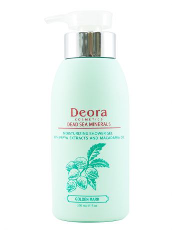 Deora Cosmetics Гель для душа с экстрактом папайи и маслом макадамии, 330 мл.
