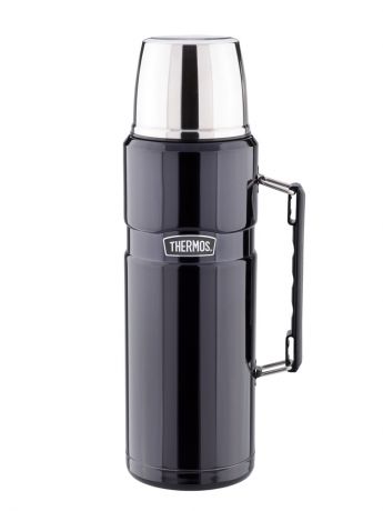 Thermos Термос со стальной колбой SK2020 Matte Black King Stainless Steel Vacuum Flask. 2.0L