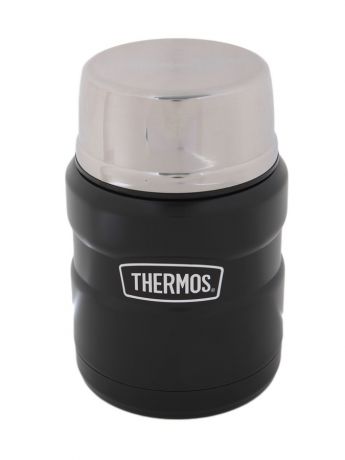 Thermos Термос из нерж. стали для еды SK3000 BK King Stainless со складывающейся стальной ложкой 470ml.