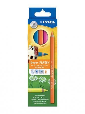 Lyra Lyra superferby neon 6цв неоновые цветные карандаши утолщ.