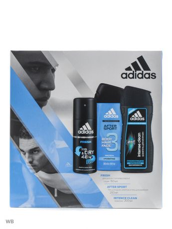 Adidas Adidas - Набор М fresh спрей 150 мл + after sport гель для душа 250мл + intense clean шампунь 200мл