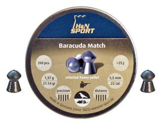 H&N Baracuda Match 5,5 мм 1,38 грамма headsize 5,51 мм (200 шт.)