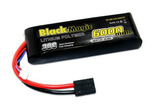 Black Magic 6000mAh 2S 7.4V 30C TRX Plug