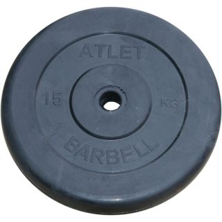 Mb Barbell Обрезиненный диск Mb Barbell Atlet 15кг (25мм)