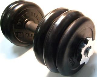 Mb Barbell Гантель обрезиненная Barbell 14кг