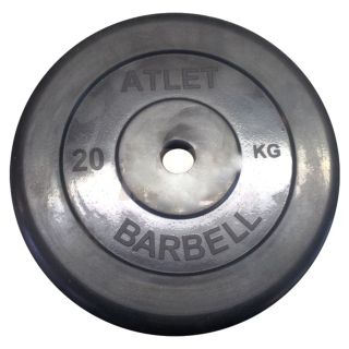 Mb Barbell Обрезиненный диск Mb Barbell Atlet MB-AtletB26-20 20кг (25мм)