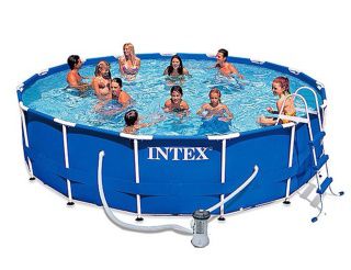 Intex Metal Frame Pool, 457х107 см + фильтр-насос + аксессуары, арт. 28234/54940