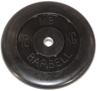 Mb Barbell Обрезиненный диск Mb Barbell MB-PltB50 15кг (50мм)