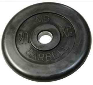 Mb Barbell Обрезиненный диск Mb Barbell MB-PltB50 20кг (50мм)