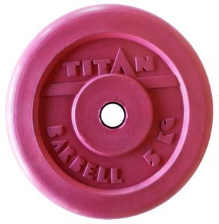 Mb Barbell Обрезиненный диск Barbell Titan 5кг (25мм, красный)