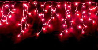 Nord Trade Сосульки 120 красных LED огней, коннектор, 3,0 м х 0,40, прозрачный кабель, 120-icicle-RED