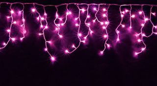 Beauty Led СВЕТОВАЯ БАХРОМА, 240 розовых LED ламп, 4,9x0,5м, коннектор, черный провод, уличная, РIL240-11-2P