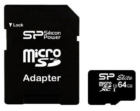 Silicon Power microSDXC 64Гб Elite Cl10 UHSI