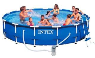 Intex Metal Frame Pool, 457х91 см + фильтр-насос + аксессуары, арт. 28232