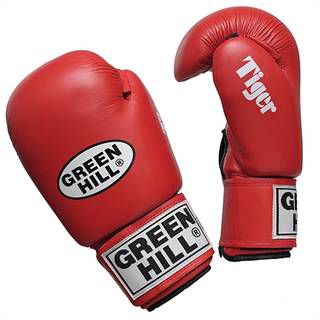 Green Hill Боксерские перчатки Green Hill BGT-2010с Tiger (без Aib) красные 8oz