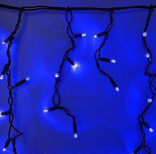 Legoled Световая Бахрома, 348 синих LED ламп, 4,8,x0,9м, коннектор, белый каучуковый провод, уличная, LL348-8-2B