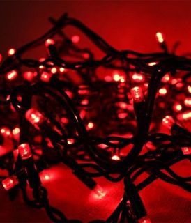 Legoled Светодиодная нить 75 красных LED ламп, 10 м, 24V, коннектор, черный провод-каучук, уличная, LL75-1-1R