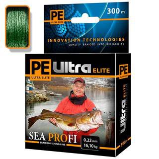 Aqua PE Ultra Elite Sea Profi Dark Green 300m (0,40mm/37,50kg)