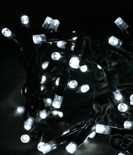 Legoled Светодиодная нить 75 холодных белых LED ламп, 10 м, 24V, коннектор, черный провод-каучук, уличная, LL75-1-1W