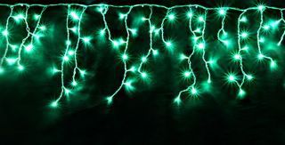 Beauty Led Бахрома 240 зеленых LED-ламп, мерцающие, коннектор  4,9х0,5м, уличная, прозрачный провод, PIL240BL-10-2G