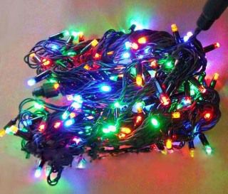 Legoled Светодиодная Нить 75 разноцветных LED ламп, 10 м, 24V, коннектор, черный провод-каучук, уличная, LL75-1-1M
